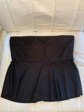 Strapless Black Swim Bikini Top XXL EUC